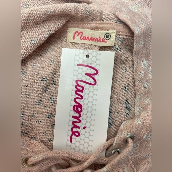 NWT Maronie x Revolve oversized lace up long sleeve pullover hoodie size M - Picture 8 of 13